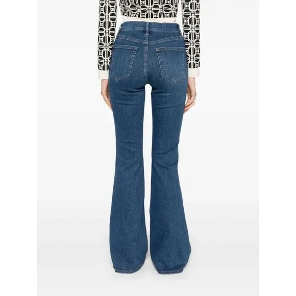 NWT - FRAME Le High Flare Jeans Mermaid Blue High Rise Flare Leg LHF630 Size 26 - Picture 3 of 9